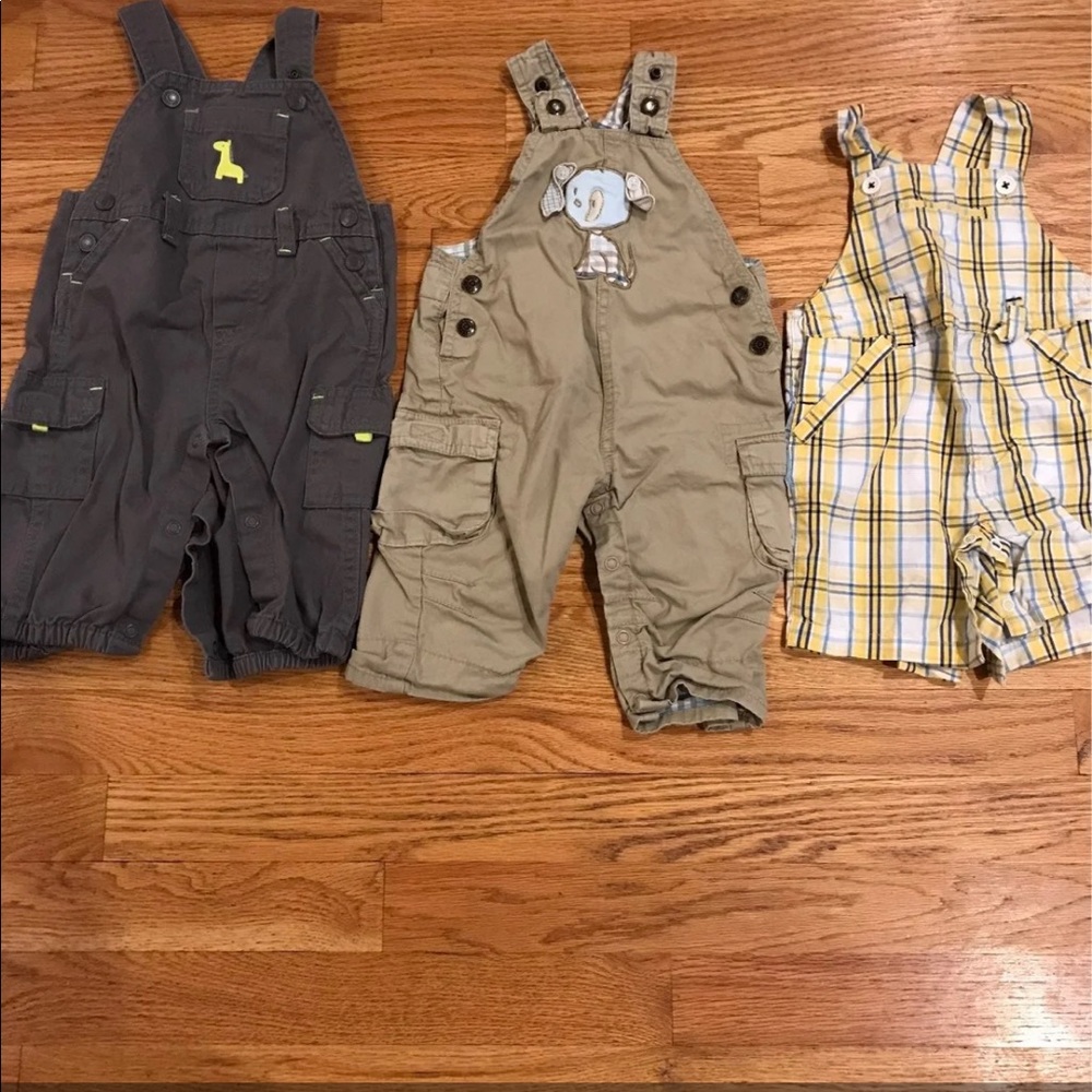3 pairs of baby overalls